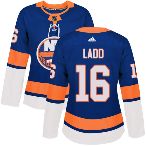 Adidas New York Islanders 16 Andrew Ladd Royal Blue Home Authentic Women Stitched NHL Jersey